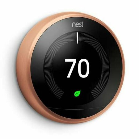 GOOGLE NEST Nest Learning Thermostat, 3rd Generation Copper T3021US